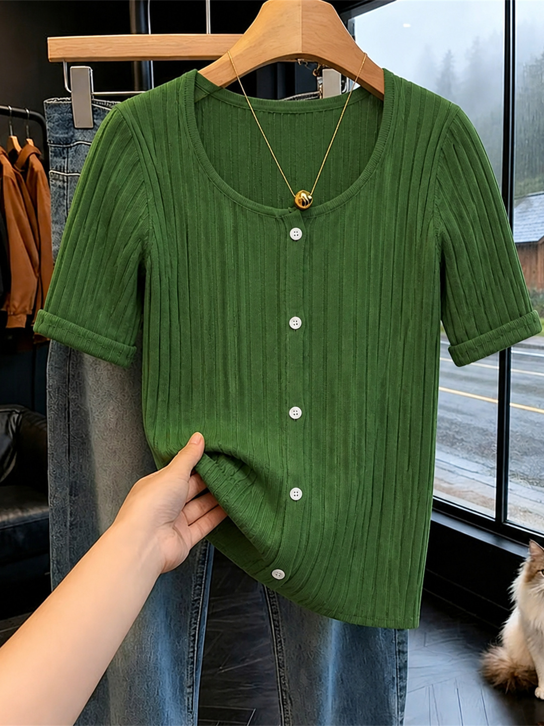 Silk Blouse Button - Chic Korean Style Pure Color Soft