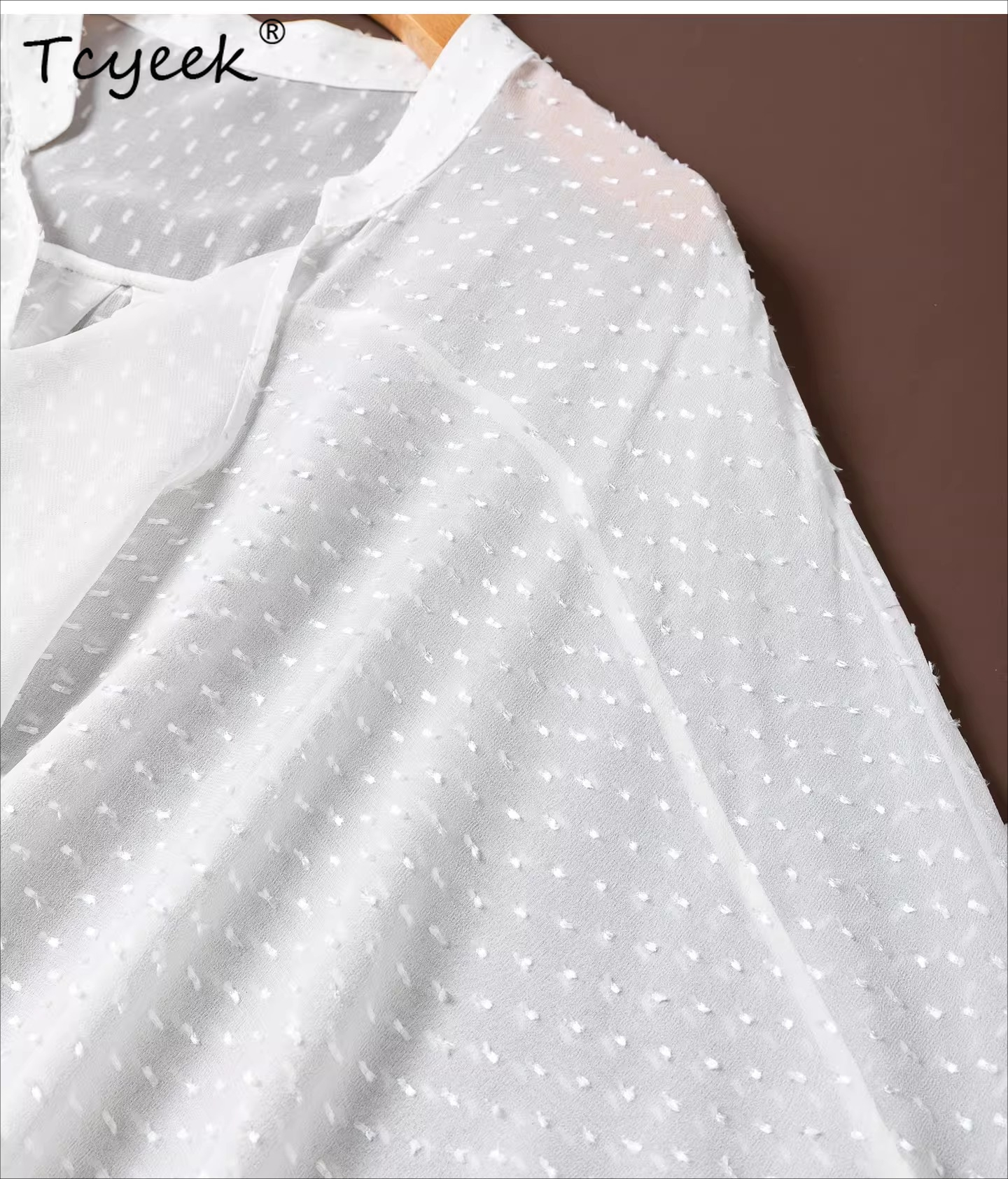 Tcyeek 100% Mulberry Silk Blou - Silk Blouse Button avis et prix
