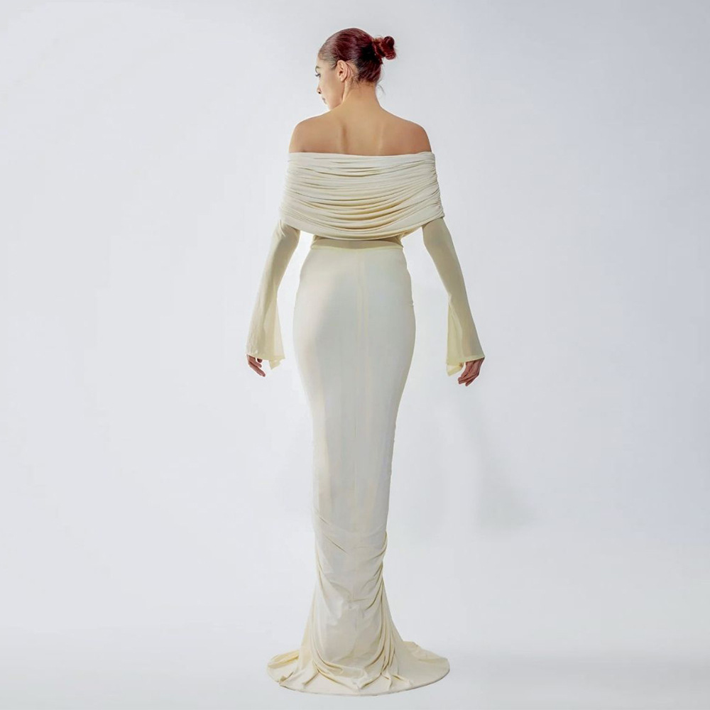 Beige Women Prom Dress Sexy Of - Women'S Formal Wear For Wedding Guest avis et prix