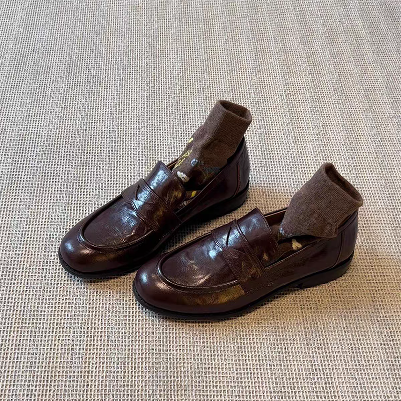 Womens Genuine Leather Loafers - Formal Women Daily Wear Footwear avis et prix
