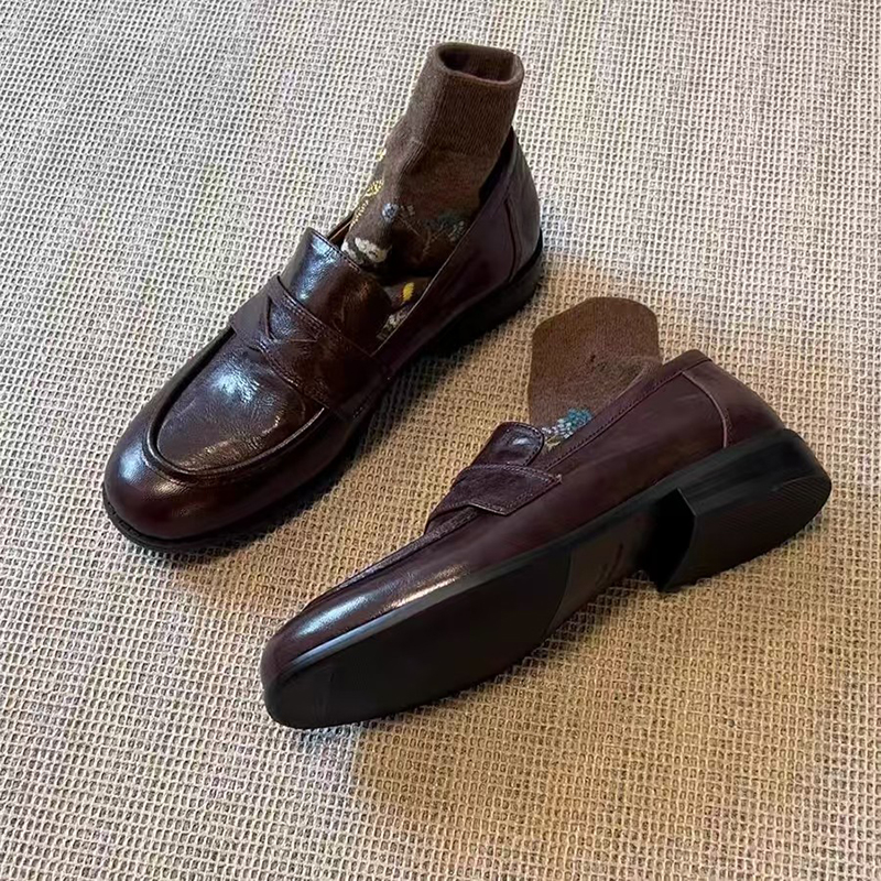 Womens Genuine Leather Loafers - Formal Women Daily Wear Footwear avis et prix