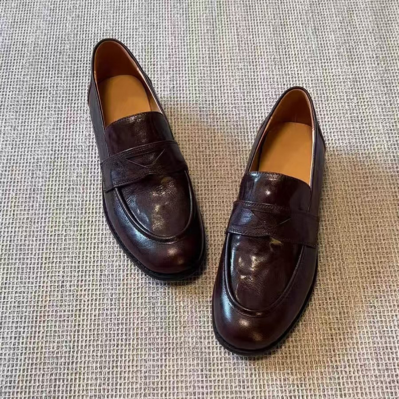 Womens Genuine Leather Loafers - Formal Women Daily Wear Footwear avis et prix