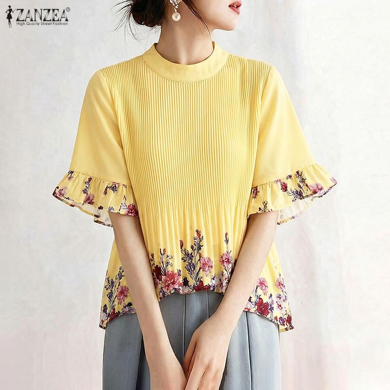 ZANZEA Women Summer Bohemain H - Silk Blouse Button avis et prix