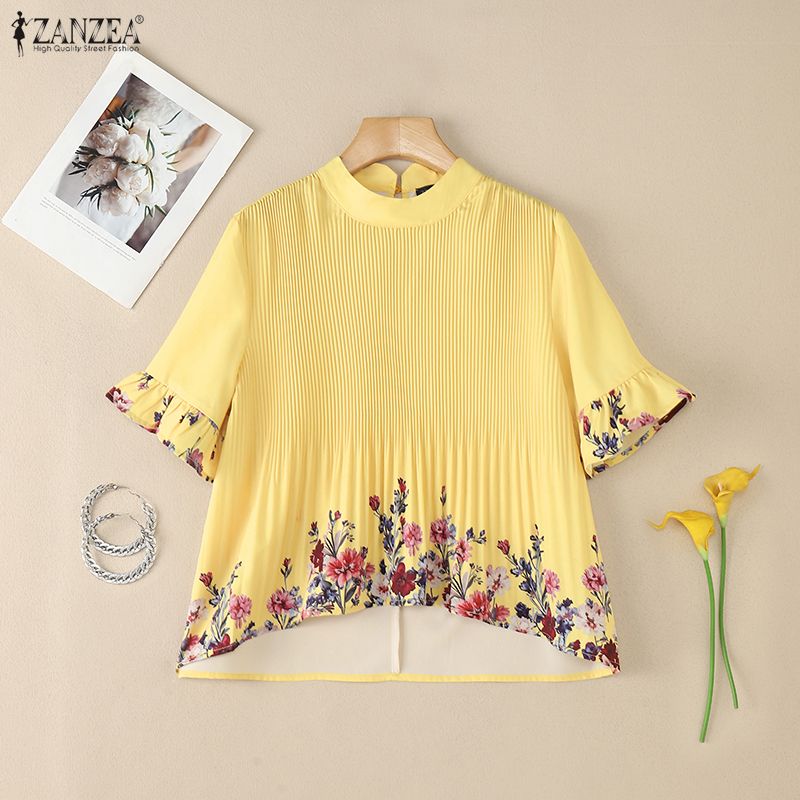 ZANZEA Women Summer Bohemain H - Silk Blouse Button avis et prix