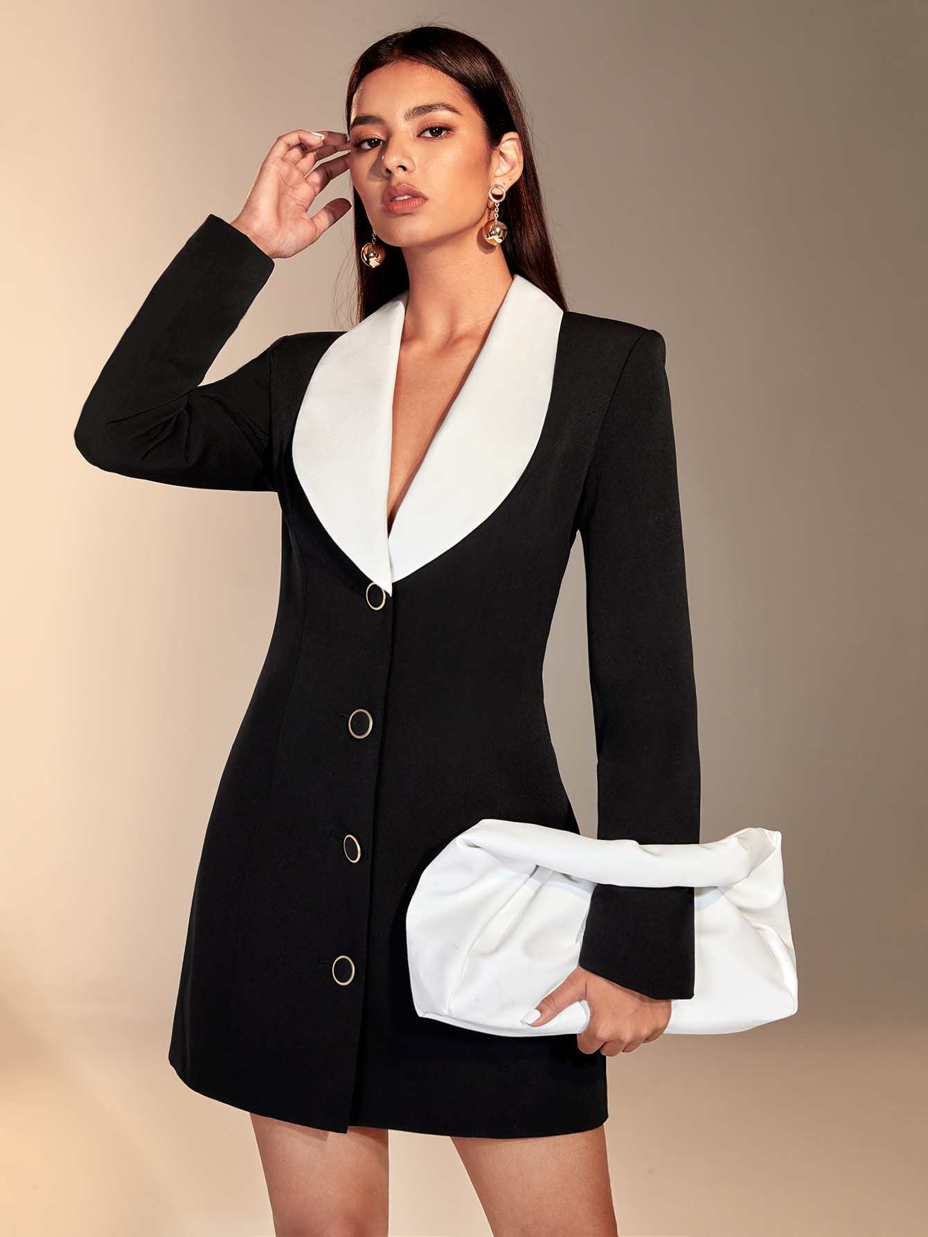 Color Matching Women Blazer Dr - Women Formal Wear For Graduation avis et prix