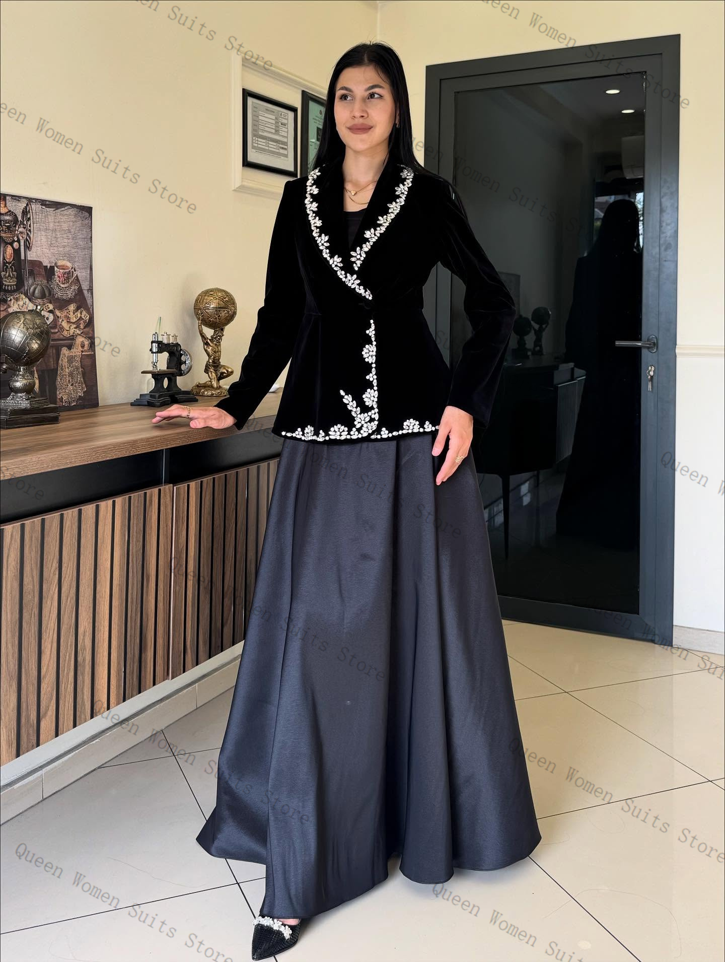 Velvet Women Suit Skirt Set 2  - Women'S Formal Wear For Wedding Guest avis et prix
