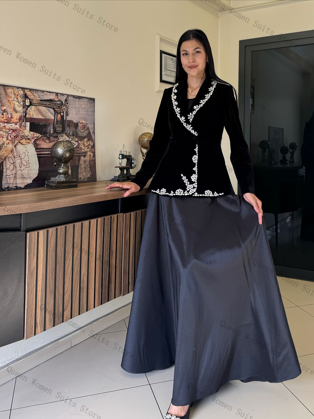 Velvet Women Suit Skirt Set 2  - Women'S Formal Wear For Wedding Guest avis et prix