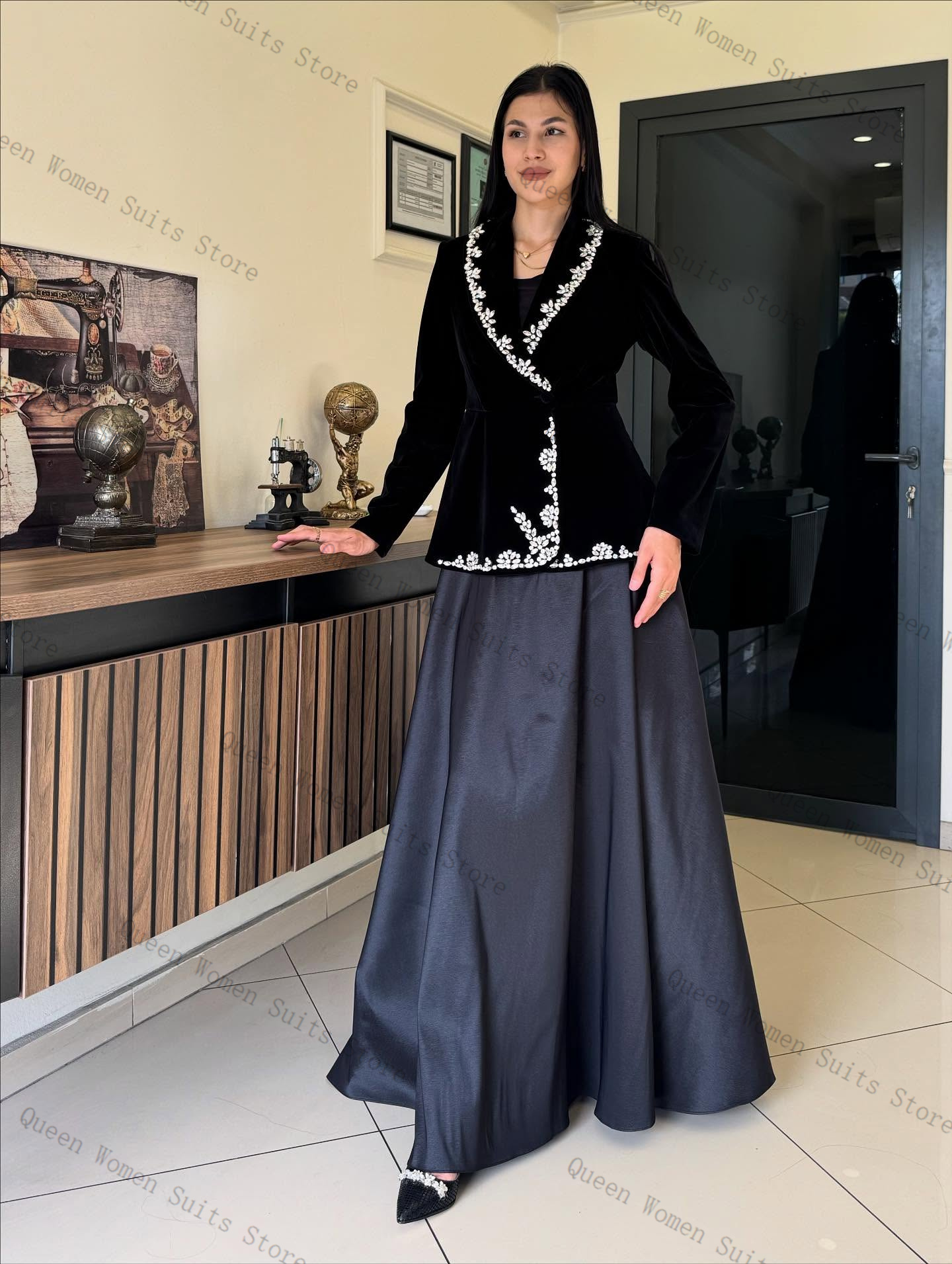 Velvet Women Suit Skirt Set 2  - Women'S Formal Wear For Wedding Guest avis et prix