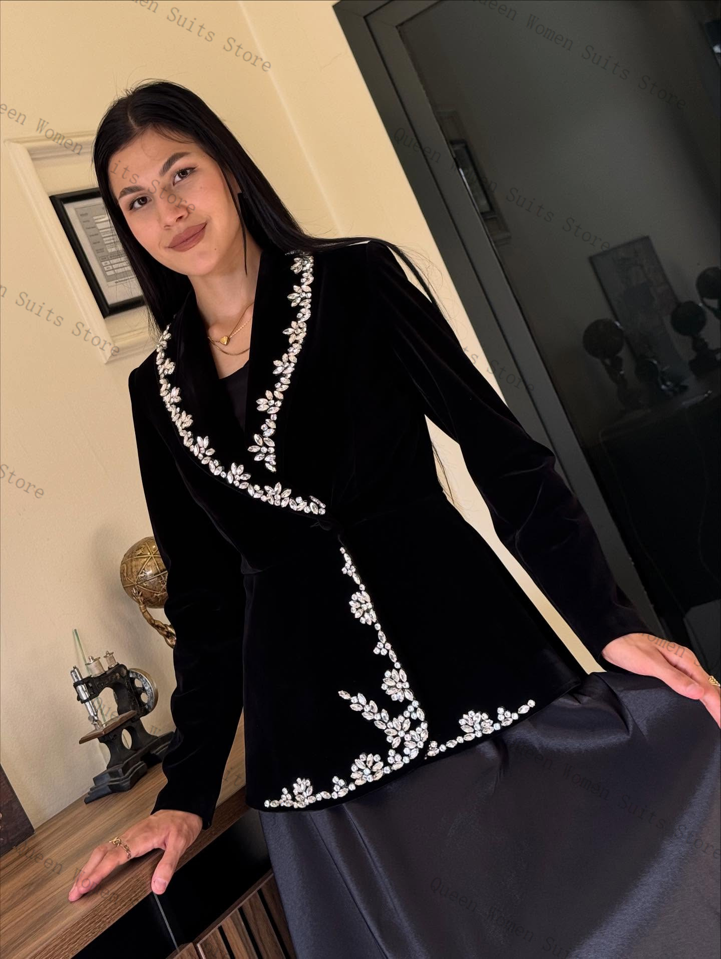 Velvet Women Suit Skirt Set 2  - Women'S Formal Wear For Wedding Guest avis et prix