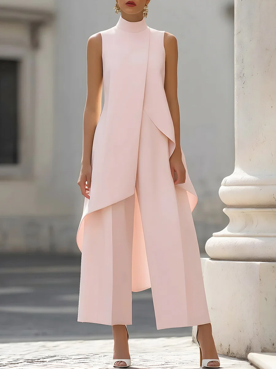 Sleeveless High Neck Asymmetri - Women'S Formal Wear For A Wedding avis et prix