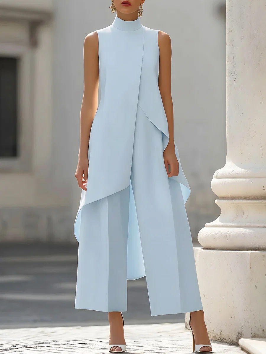 Sleeveless High Neck Asymmetri - Women'S Formal Wear For A Wedding avis et prix