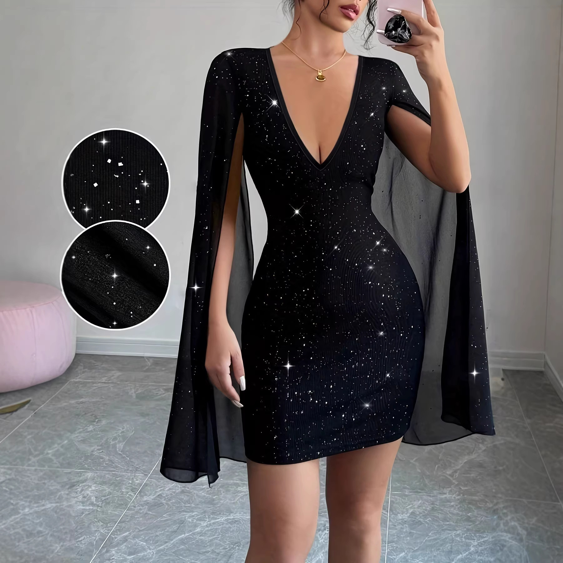 V Neck Bodycon Midi Dress Eleg - Formal Wear Women Us avis et prix