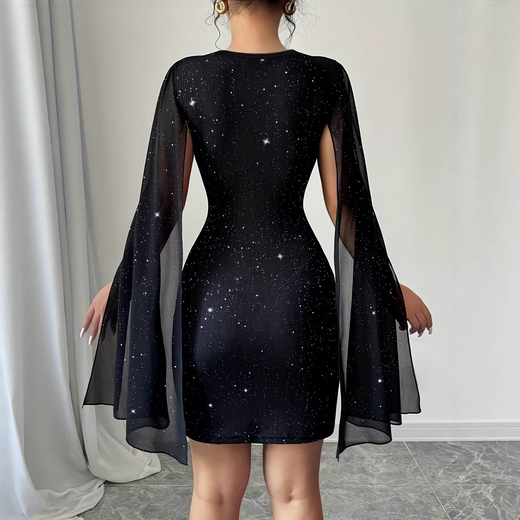 V Neck Bodycon Midi Dress Eleg - Formal Wear Women Us avis et prix