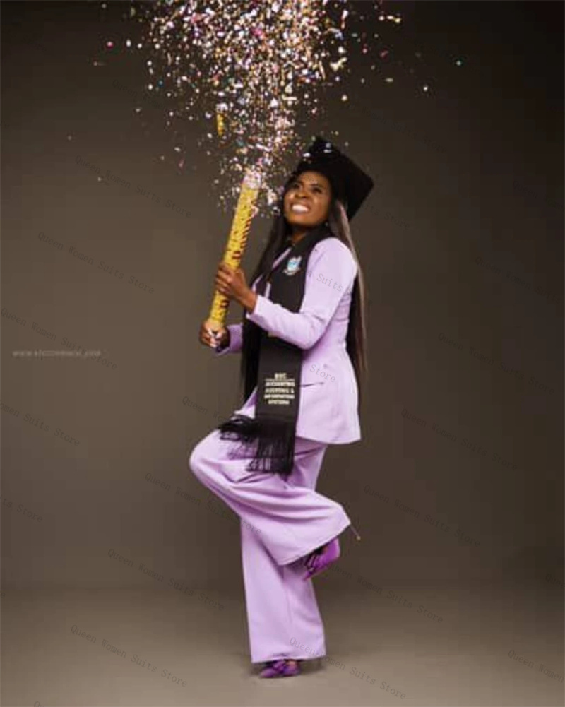 Purple Women Suit Set 2 Piece  - Women Formal Wear For Graduation avis et prix