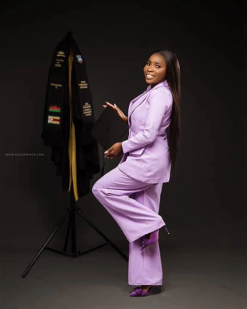 Purple Women Suit Set 2 Piece  - Women Formal Wear For Graduation avis et prix