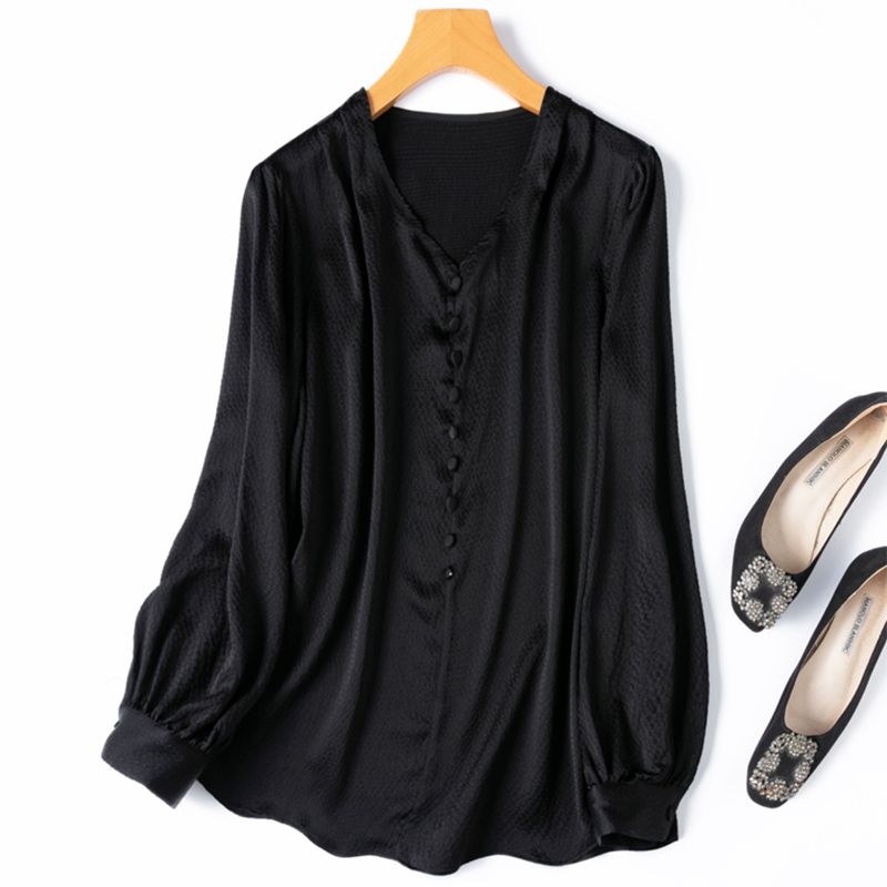 Women Silk Blouse 93% Mulberry - Silk Blouse Button avis et prix