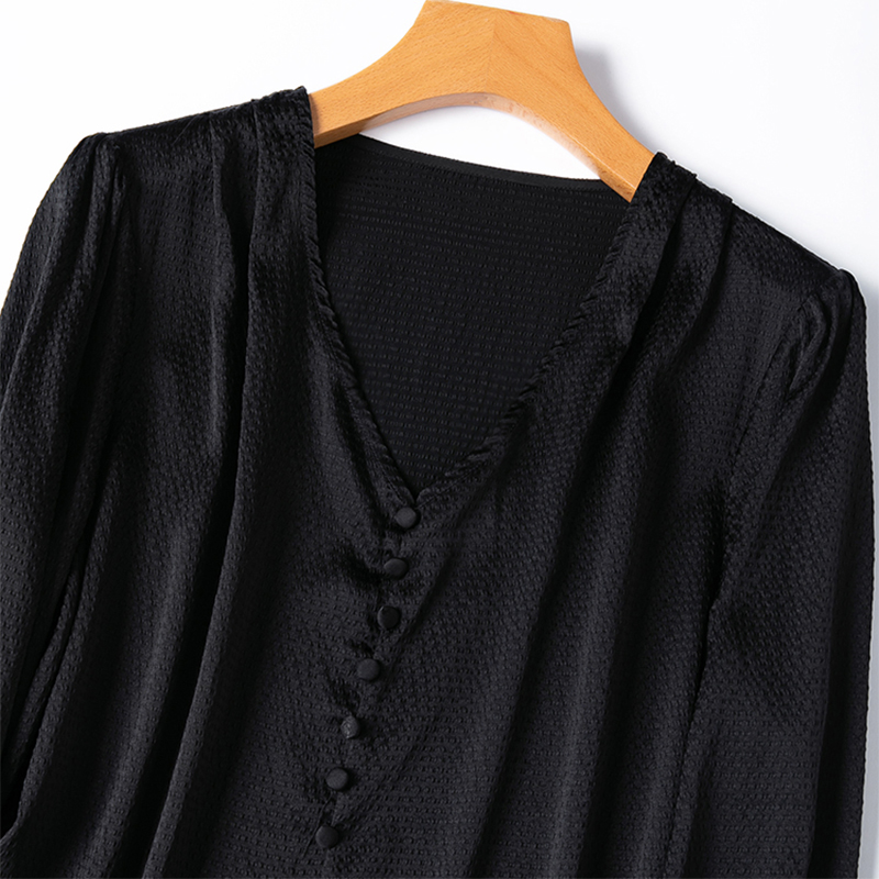 Women Silk Blouse 93% Mulberry - Silk Blouse Button avis et prix