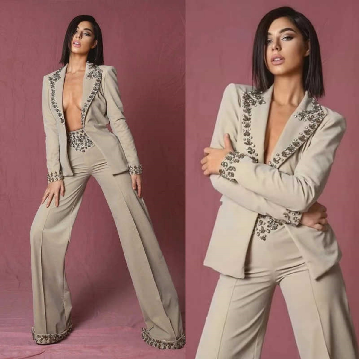 Amazing Rhinestones Women Suit - Women'S Formal Wear For A Wedding avis et prix