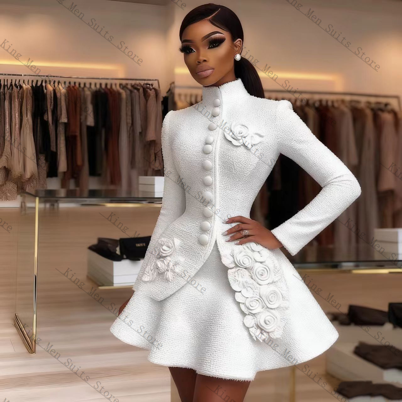 Luxury White Women Suit Set 2  - Women'S Formal Wear For Wedding Guest avis et prix