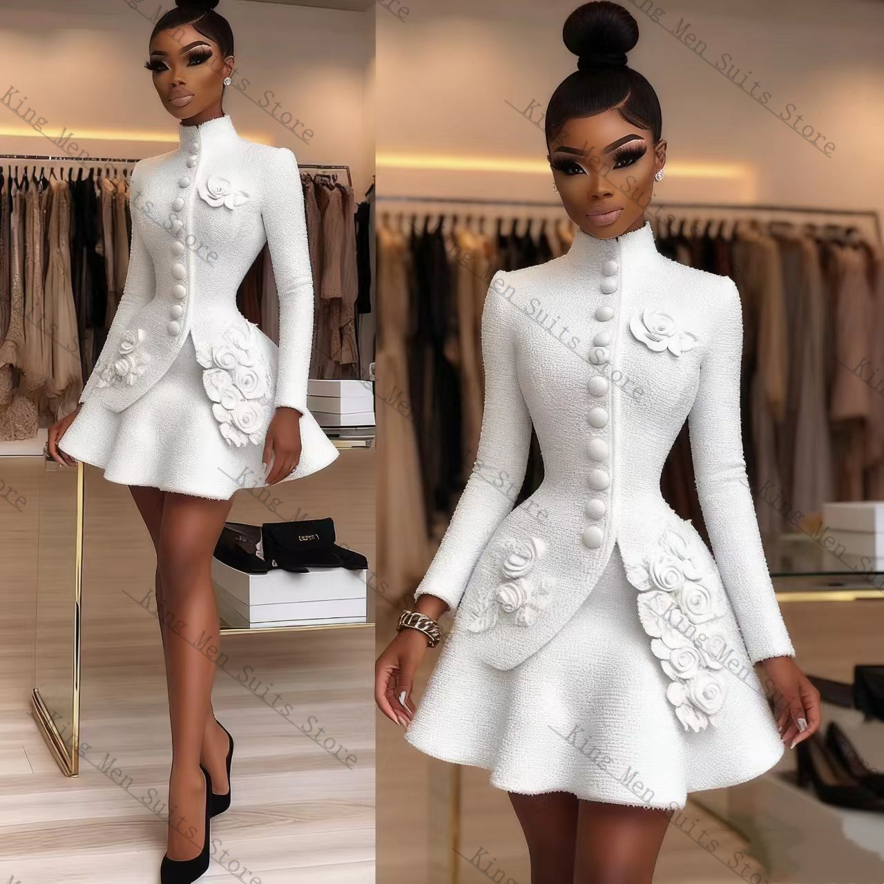 Luxury White Women Suit Set 2  - Women'S Formal Wear For Wedding Guest avis et prix