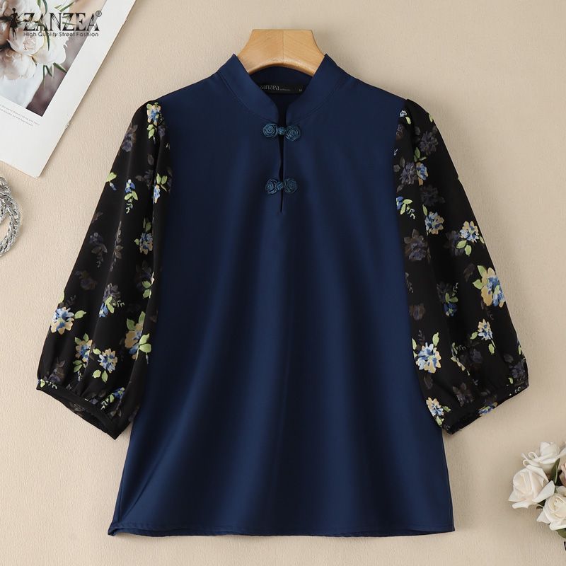 ZANZEA Elegant Woman Blouses F - Silk Blouse Button avis et prix