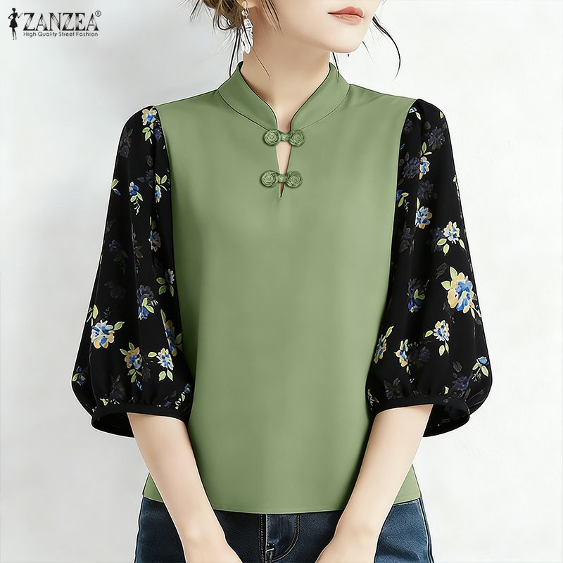 ZANZEA Elegant Woman Blouses F - Silk Blouse Button avis et prix