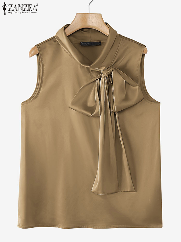 ZANZEA Elegant Blouses Bow Tie - Silk Blouse Button avis et prix