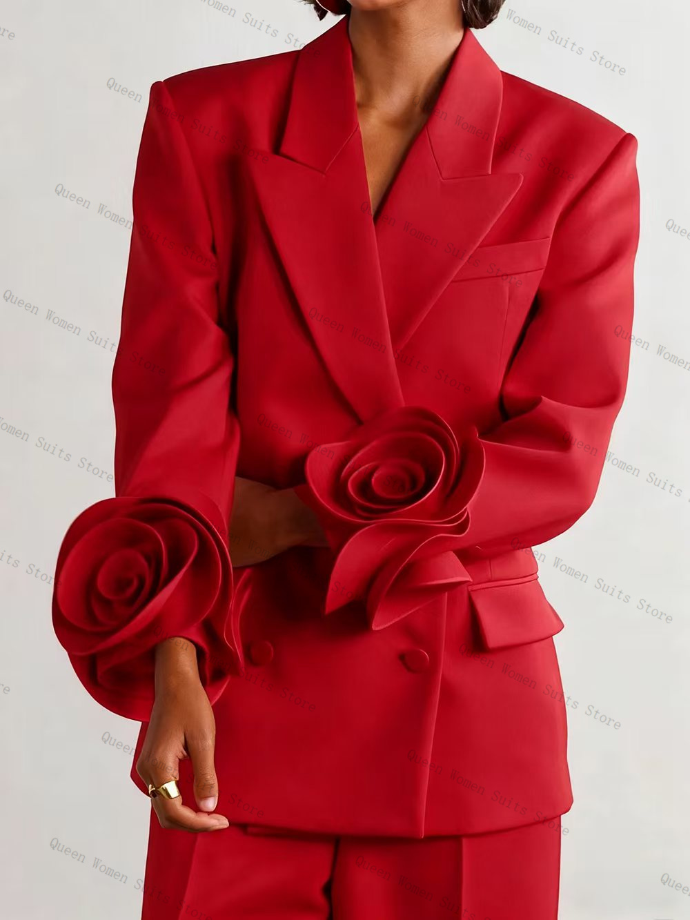 Luxury Red Women Suit Set 2 Pc - Women Formal Wear Trousers avis et prix