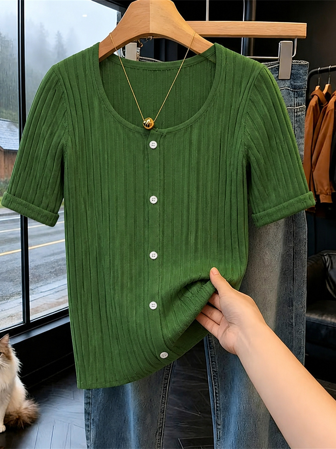 Chic Korean Style Pure Color S - Silk Blouse Button avis et prix