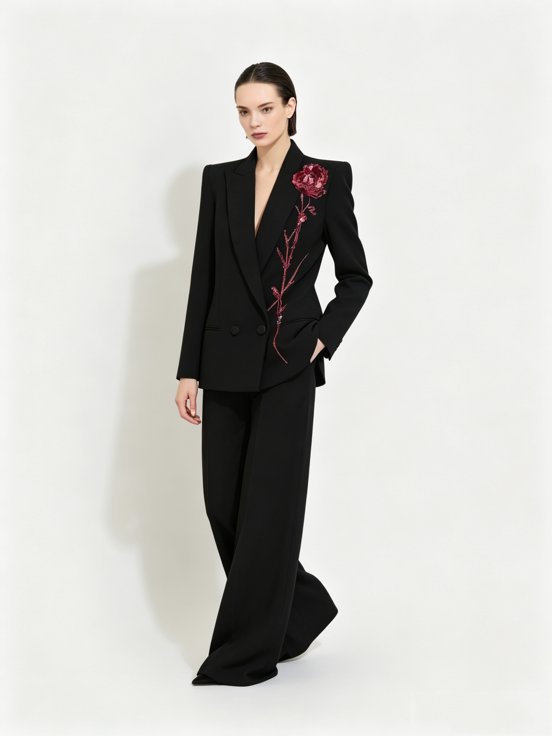 Black Women Suits Set 2 Piece  - Women Formal Wear Trousers avis et prix