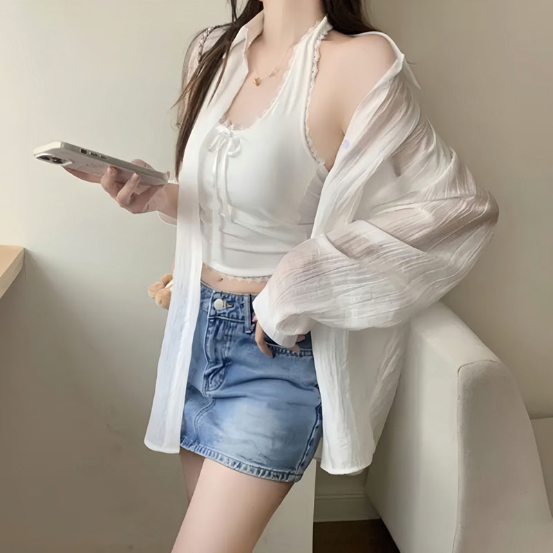 Casual Loose Women's Tops 2026 - Silk Blouse Button avis et prix