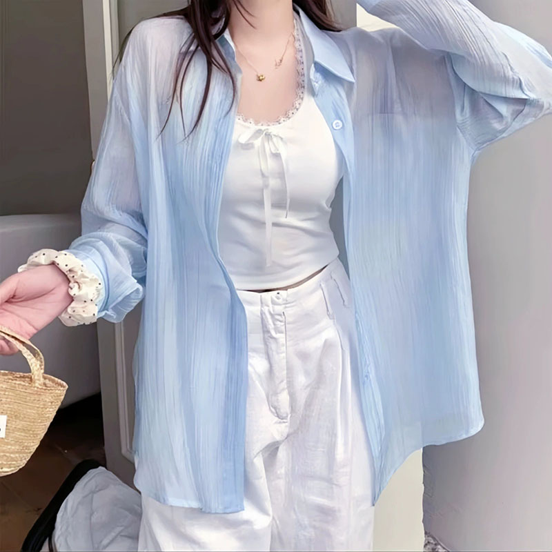 Casual Loose Women's Tops 2026 - Silk Blouse Button avis et prix