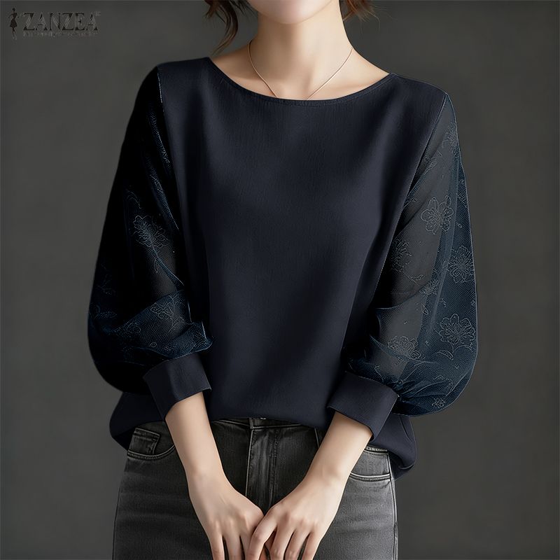 ZANZEA Floral Printed Chiffon  - Silk Blouse Button avis et prix