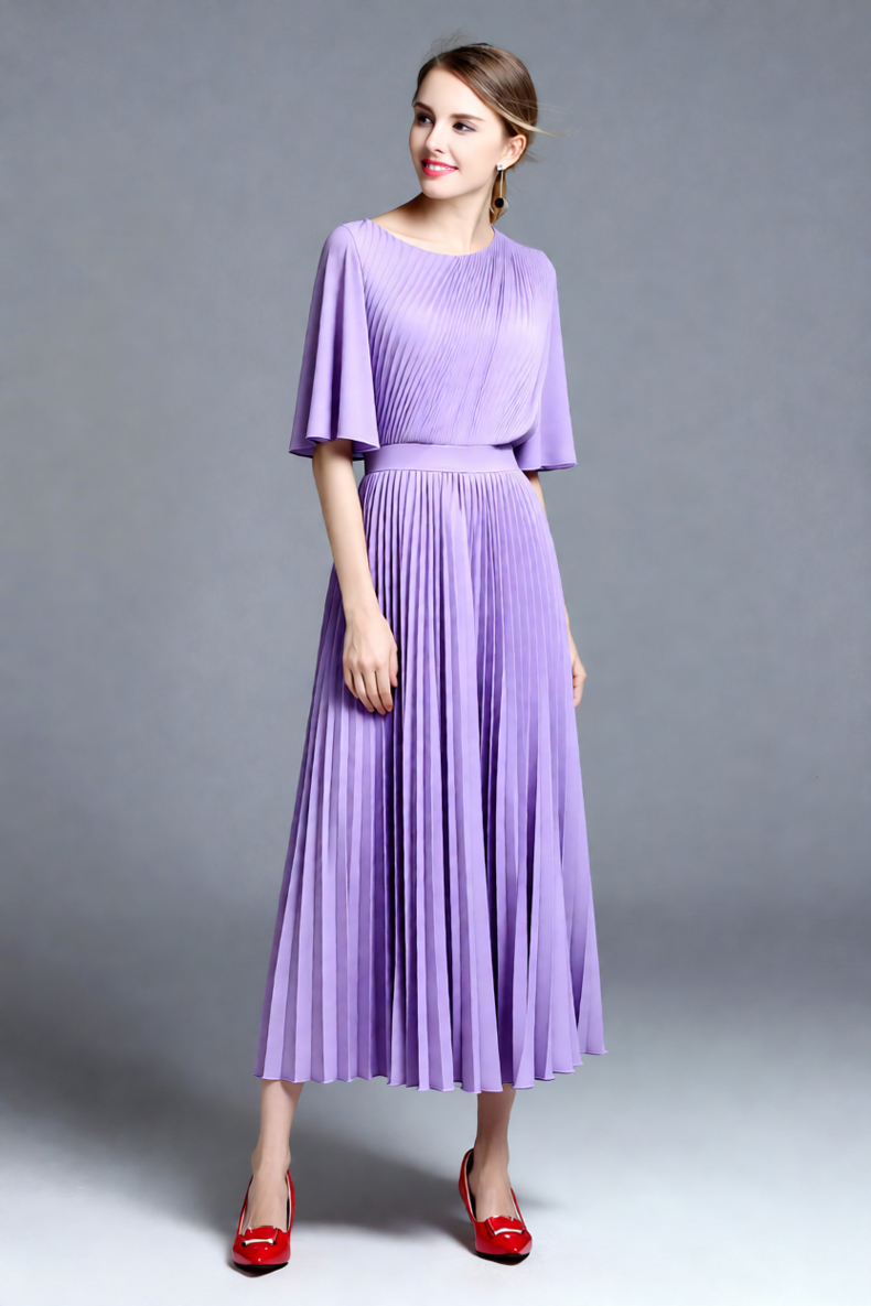 Women's Lilac Cape Sleeve Plea - Women'S Formal Wear For Wedding Guest avis et prix