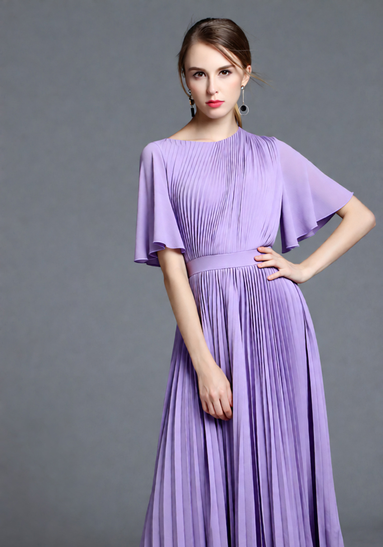 Women's Lilac Cape Sleeve Plea - Women'S Formal Wear For Wedding Guest avis et prix