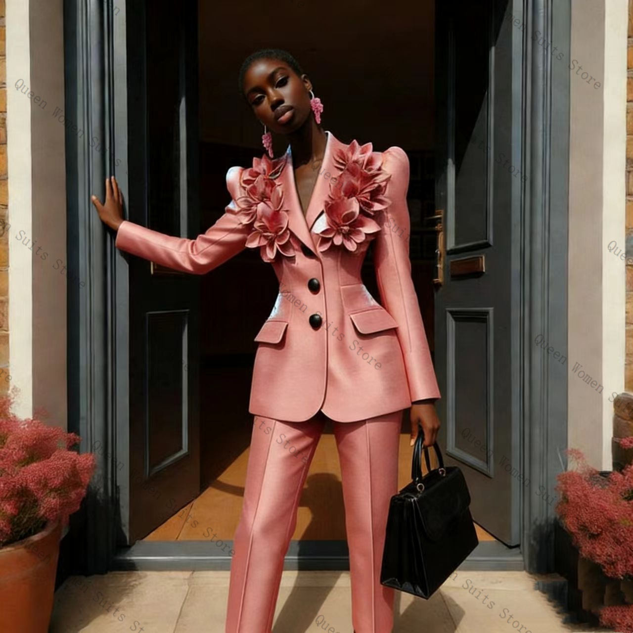Pink Women Suit Pants Set 2 Pc - Women Formal Wear Trousers avis et prix