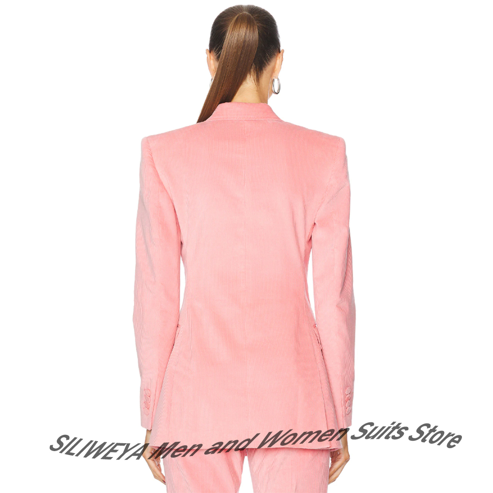 Feminine Pink Corduroy 2Piece  - Women Formal Wear Look avis et prix