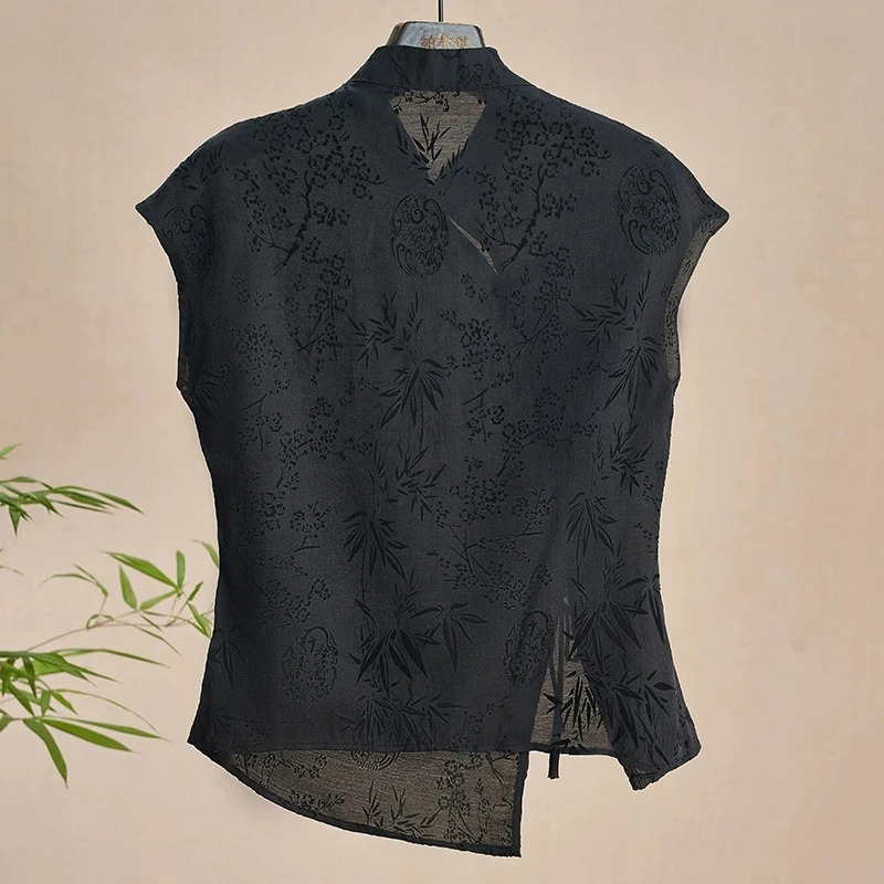 French new Chinese style cheon - Silk Blouse Button avis et prix