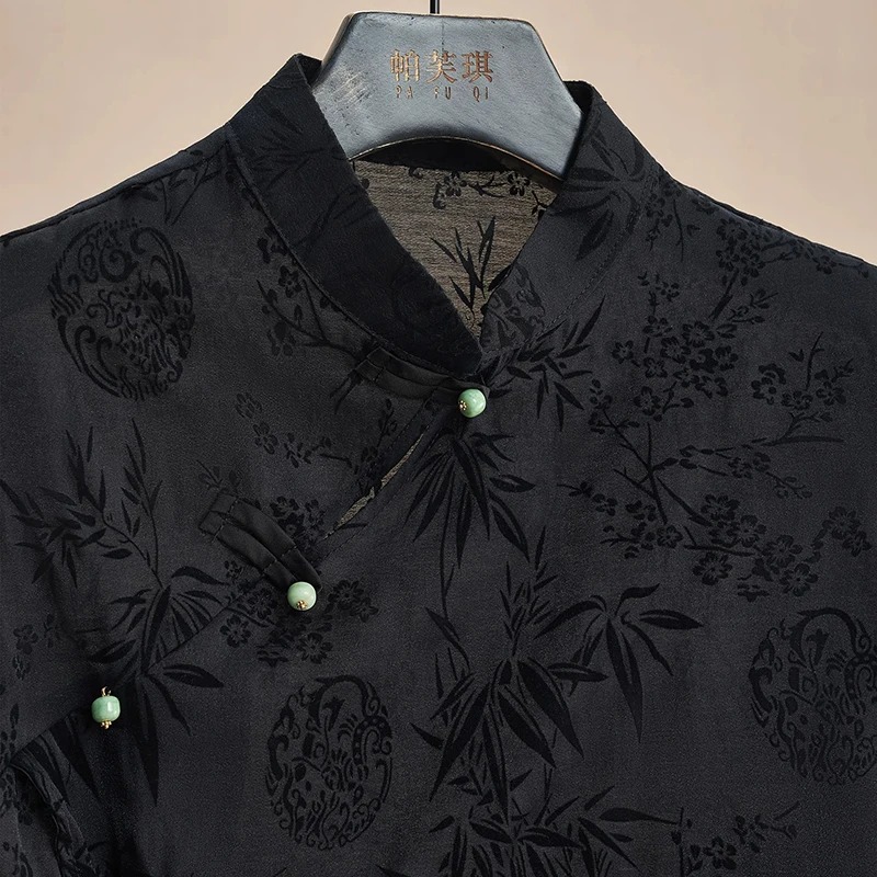 French new Chinese style cheon - Silk Blouse Button avis et prix