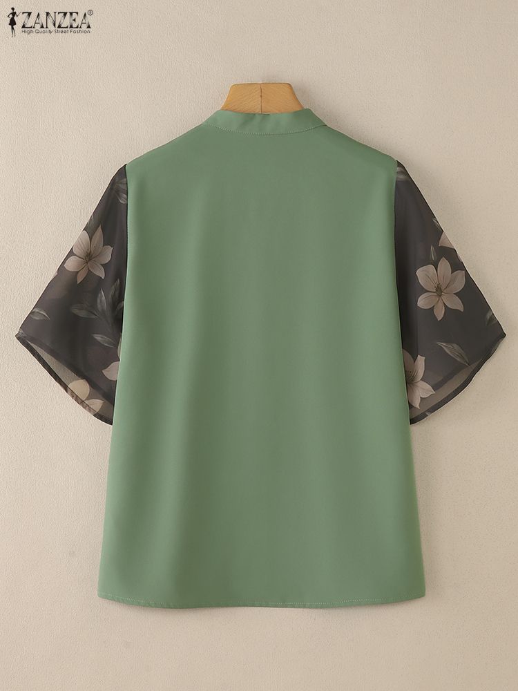 Women's Blouses Elegant Floral - Silk Blouse Button avis et prix