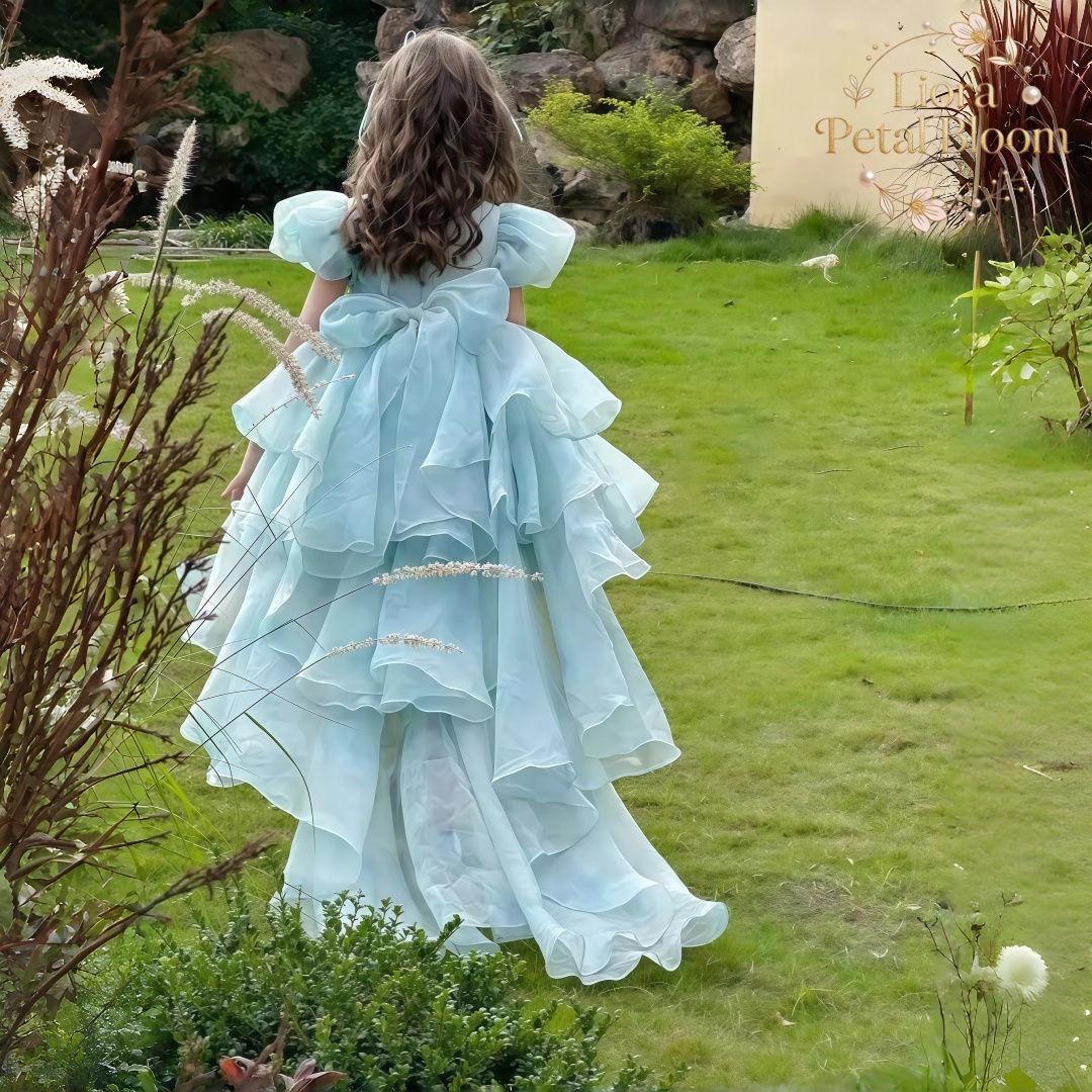 Blue Tulle Gown  Girls' Bow Pa - Formal Wear Women Us avis et prix