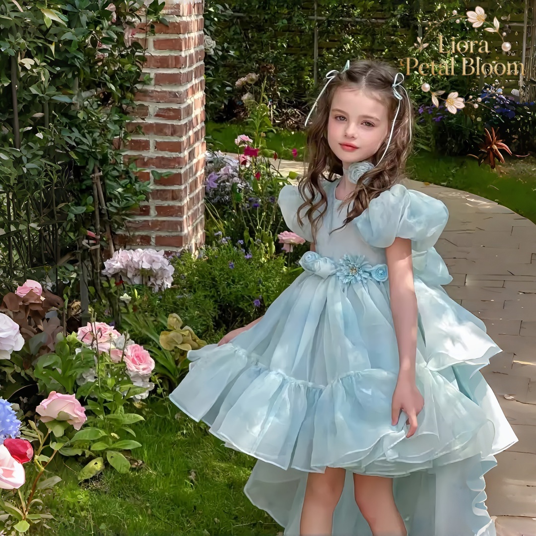 Blue Tulle Gown  Girls' Bow Pa - Formal Wear Women Us avis et prix