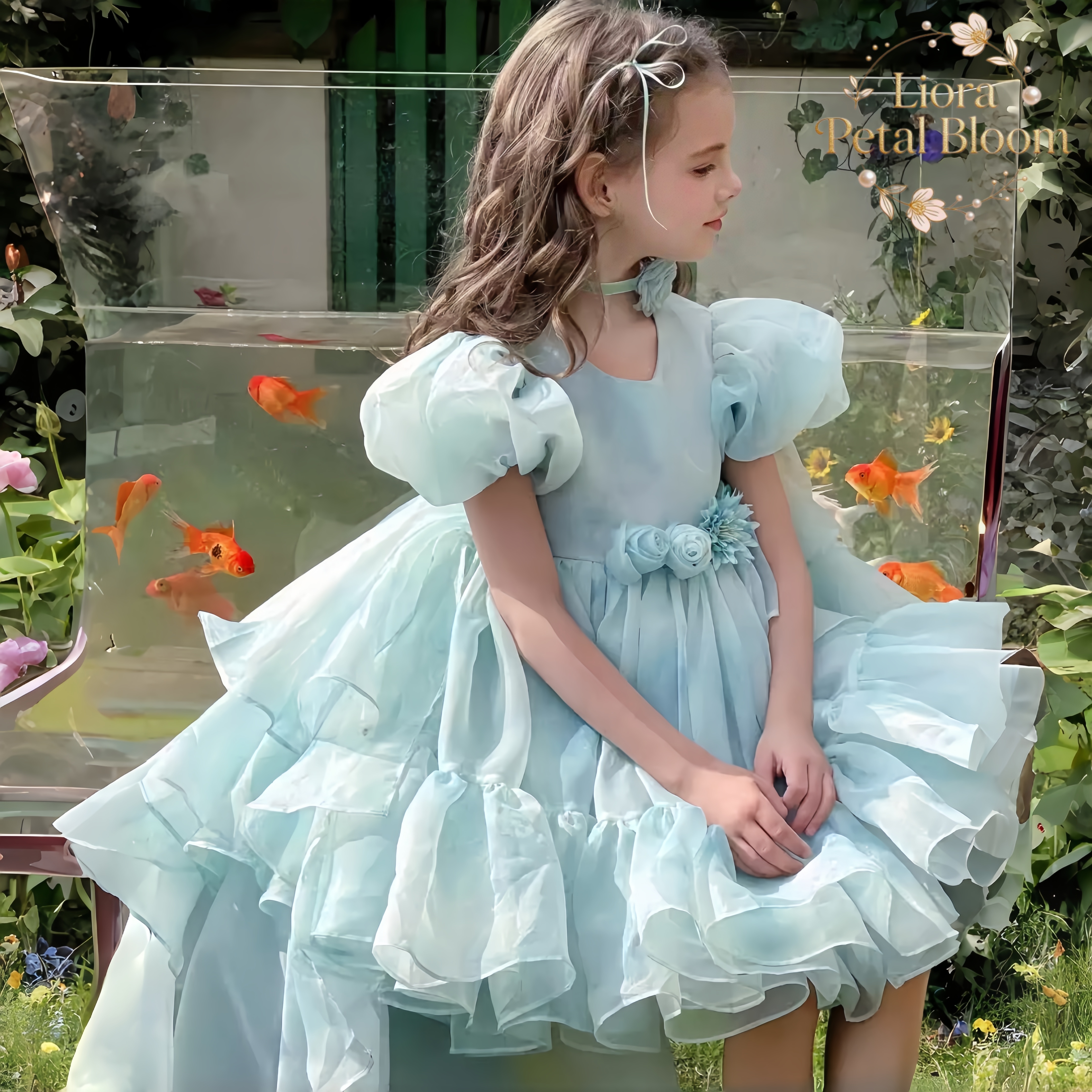 Blue Tulle Gown  Girls' Bow Pa - Formal Wear Women Us avis et prix